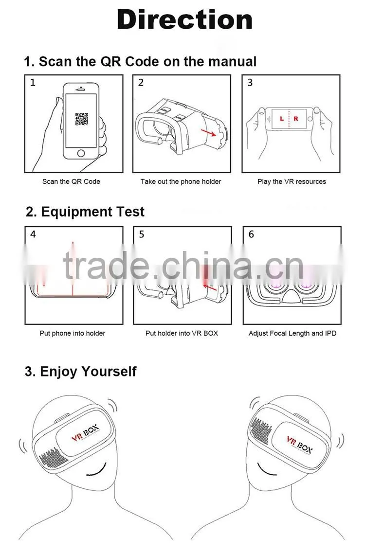 new products vr 3d glasses for sexy movie Attractive 3d vr box 2016 bluetooth controller for google cardboard