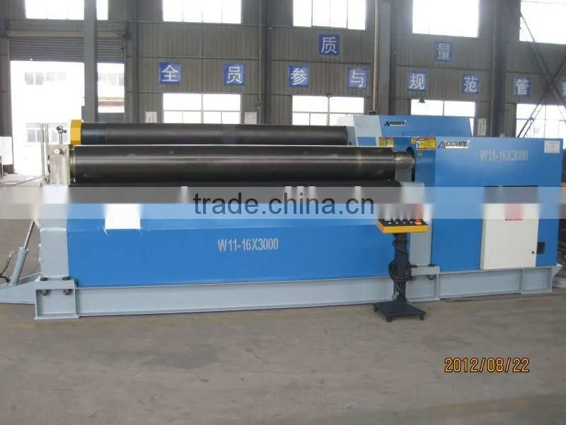specification for sheet rolling machine,3-roller steel plate rolling machine