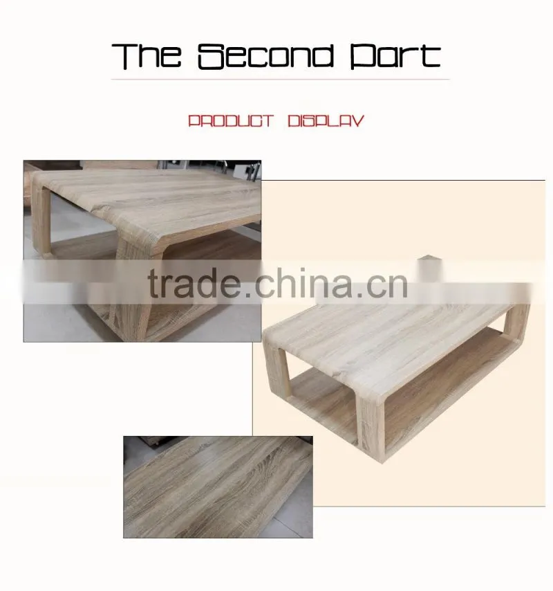 Good Quality Living Room Furniture MDF Coffee Table with Wheels