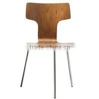 Black High Quality Wood and Metal Chair for Dining Rooms