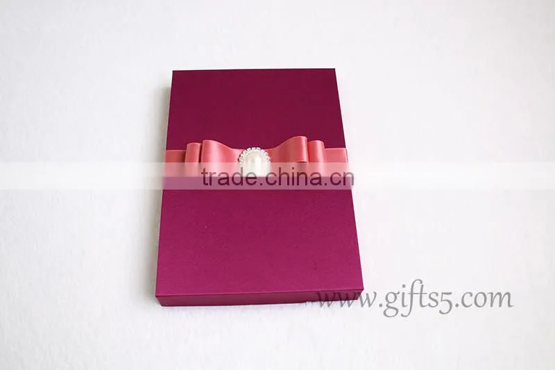 Custom Handmade Luxury Wedding Invitation Gift Box wedding Belt Gift Box