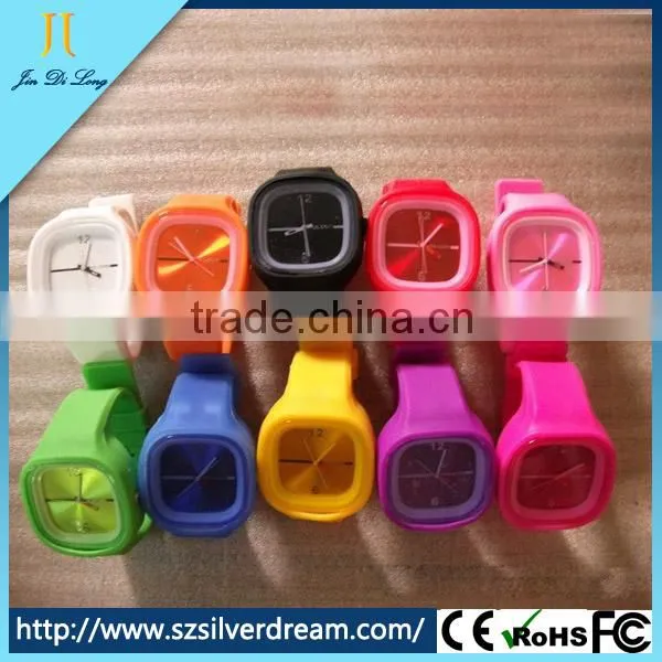 Kids Fashion Watches Square Face Jelly Watch Silicone Watch