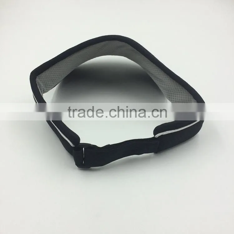 custom design fashion 100% cotton black sun visor with embroidery