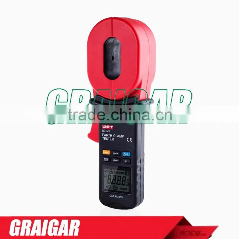 Digital Clamp Earth Ground Resistance Testers UNI-T UT273 0.01-1000ohm w/Auto Calibration & Resistance Limit Alarm Auto Range