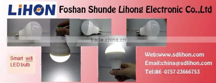 Mobile wireless remote control E27 holder 5-9 W easy install Foshan LED light bulbs