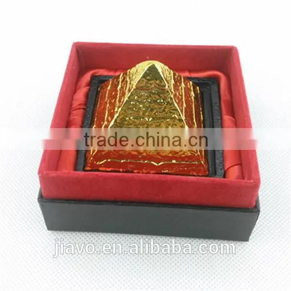 Gold color Energy quantum pyramid, OEM is availiable