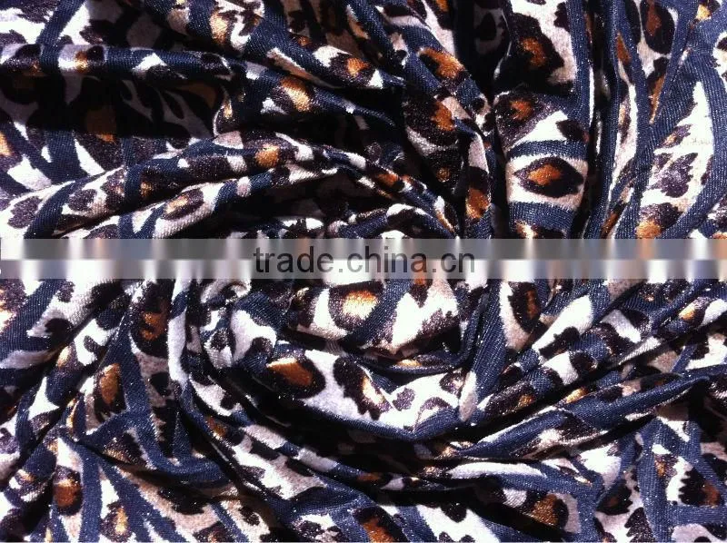 partial brushing stretch velvet fabric