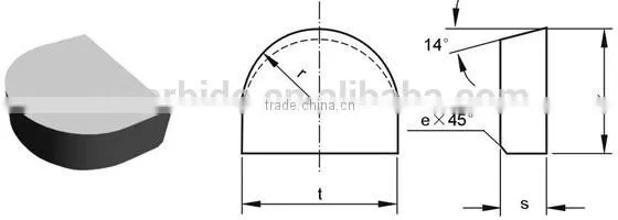 YG6 tungsten carbide tips for cutting tools