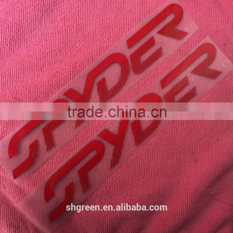 Garment collar PVC film heat press seal label