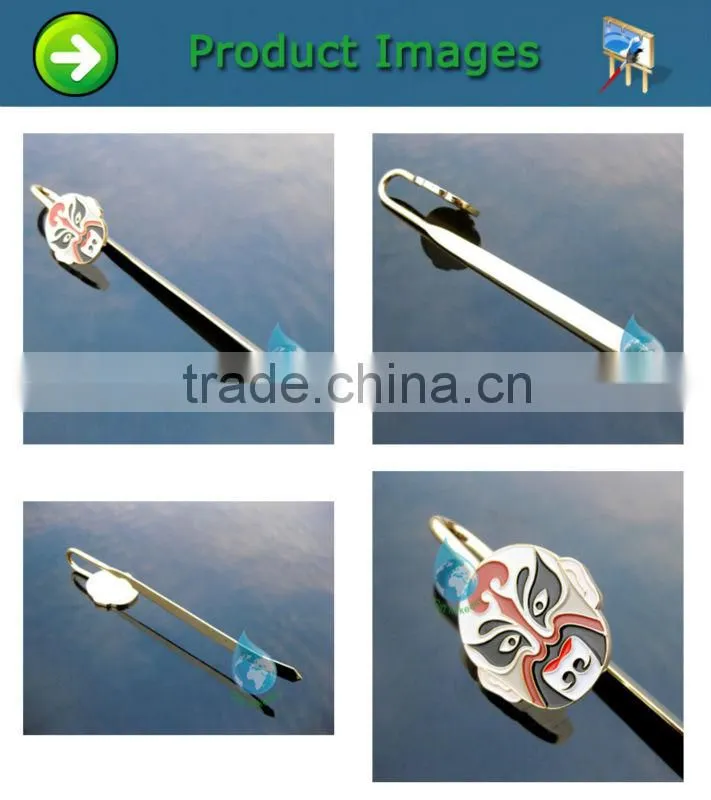 Peking Opera Facial Makeup metal book mark new products 2014