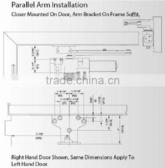 High quality door closer with cover