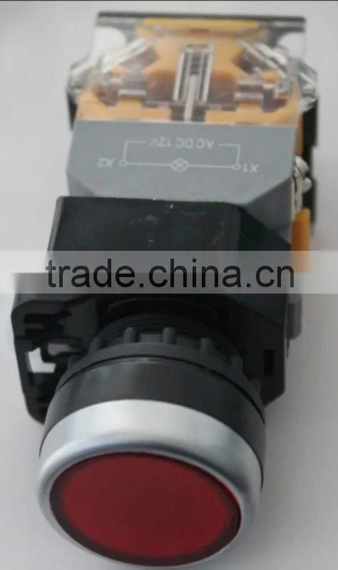 LA38-10D/203 rubber waterproof push button micro switch led 12v