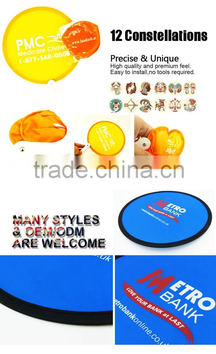 Custom small folding cloth frisbee fabric soft frisbee