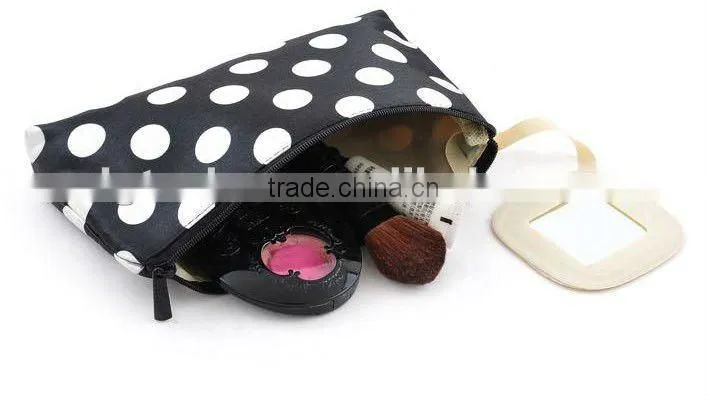 Small PVC cosmetic bag with mirror