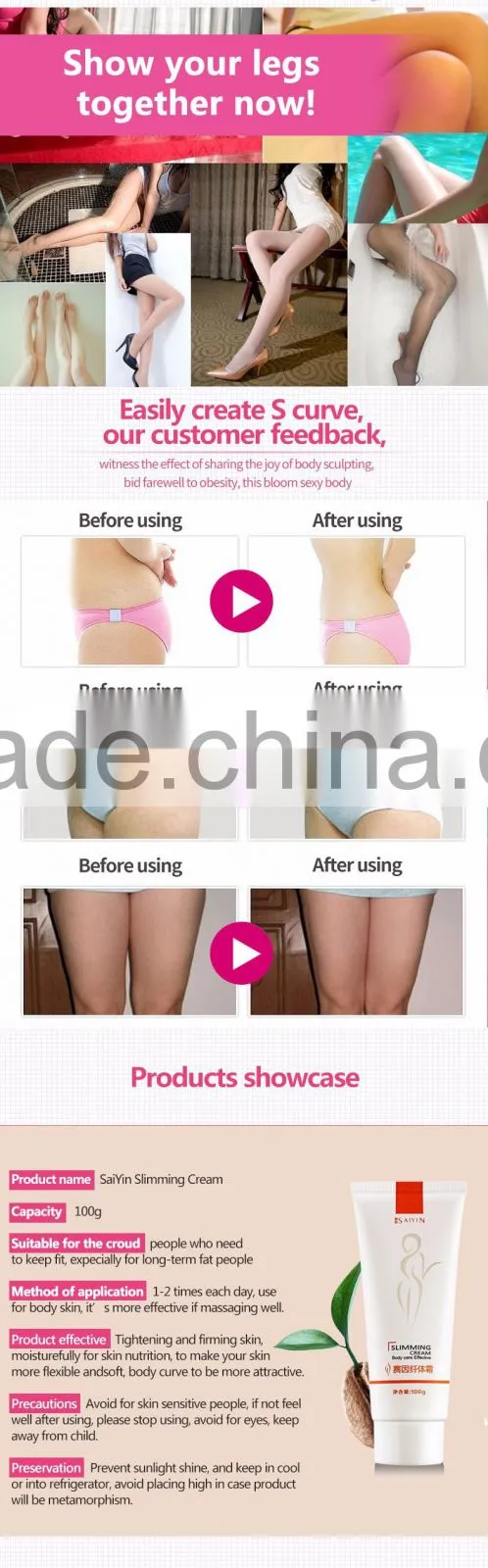 3 days slimming cream foot cream moisturizing cream weight loss cream cellulite cream slimming pants herbal slimming tea