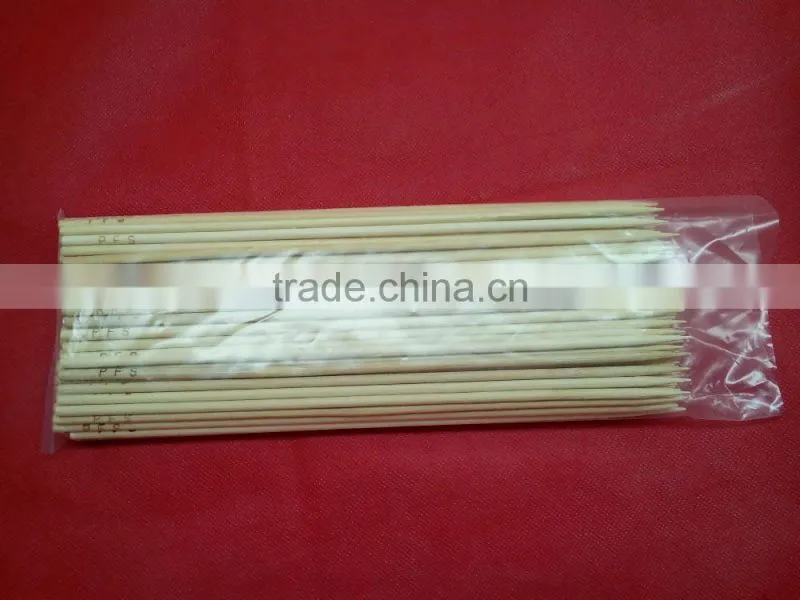 Bamboo skewer with printing words for machine food direct factory price