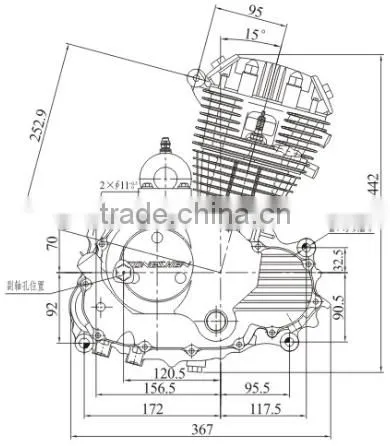 zongshen CBB250 air cooled motorcycle engine 250c