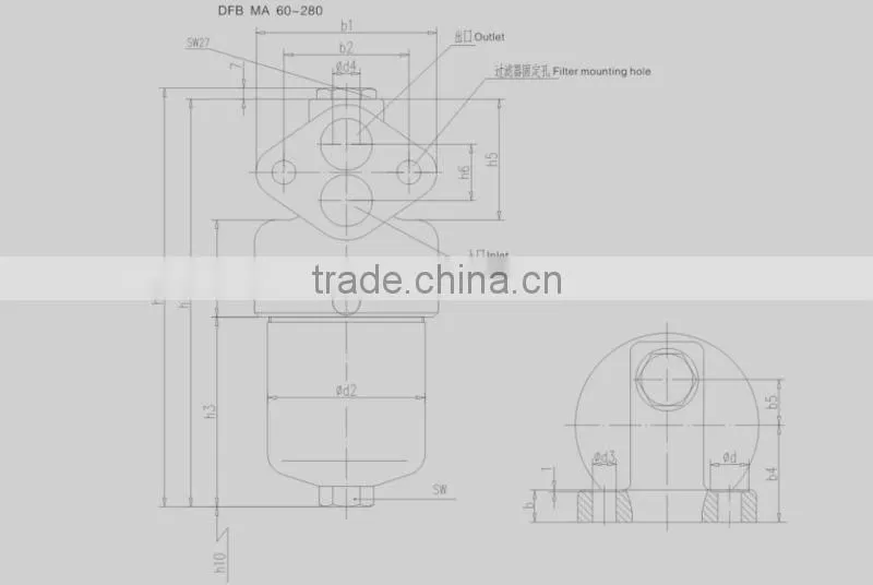 DFB...MA/DFB...QE High Pressure (Can Replace Hydac DF...MA/DF... QE Series )Filter