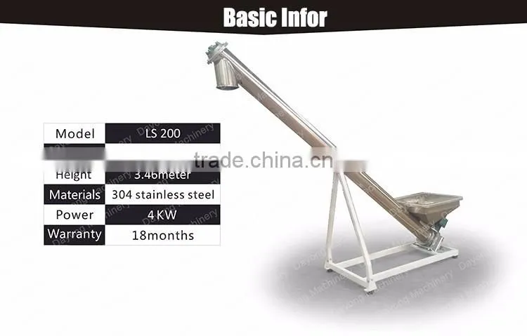 China skillful manufacture 316L screw feeder equipment