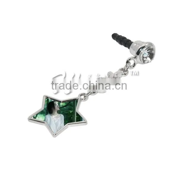 2015 New Mobile Phone Accessory Sublimation Metal Earphone Stopper