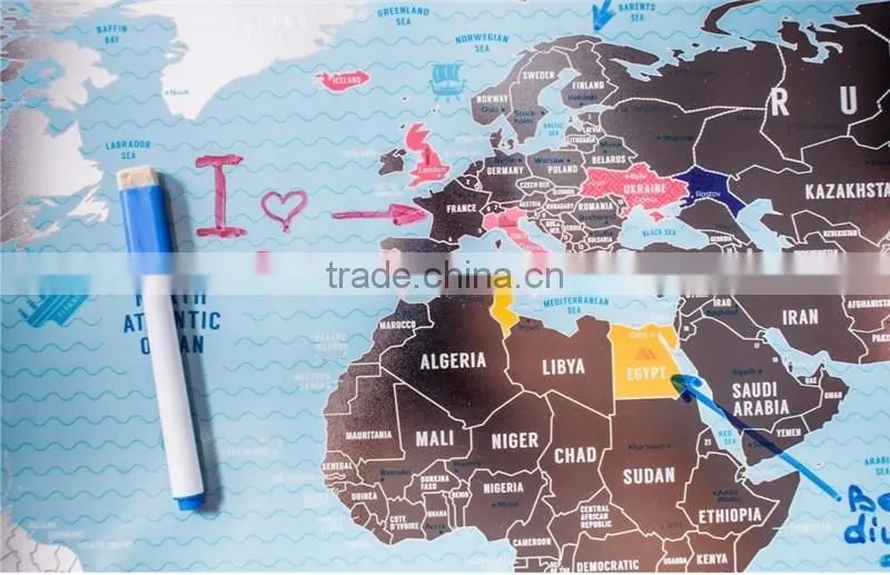 Scratchable Off World Map Large Places I've Been World Travel Map Great Scratchable World Map Gift For Any Traveller AMA-11