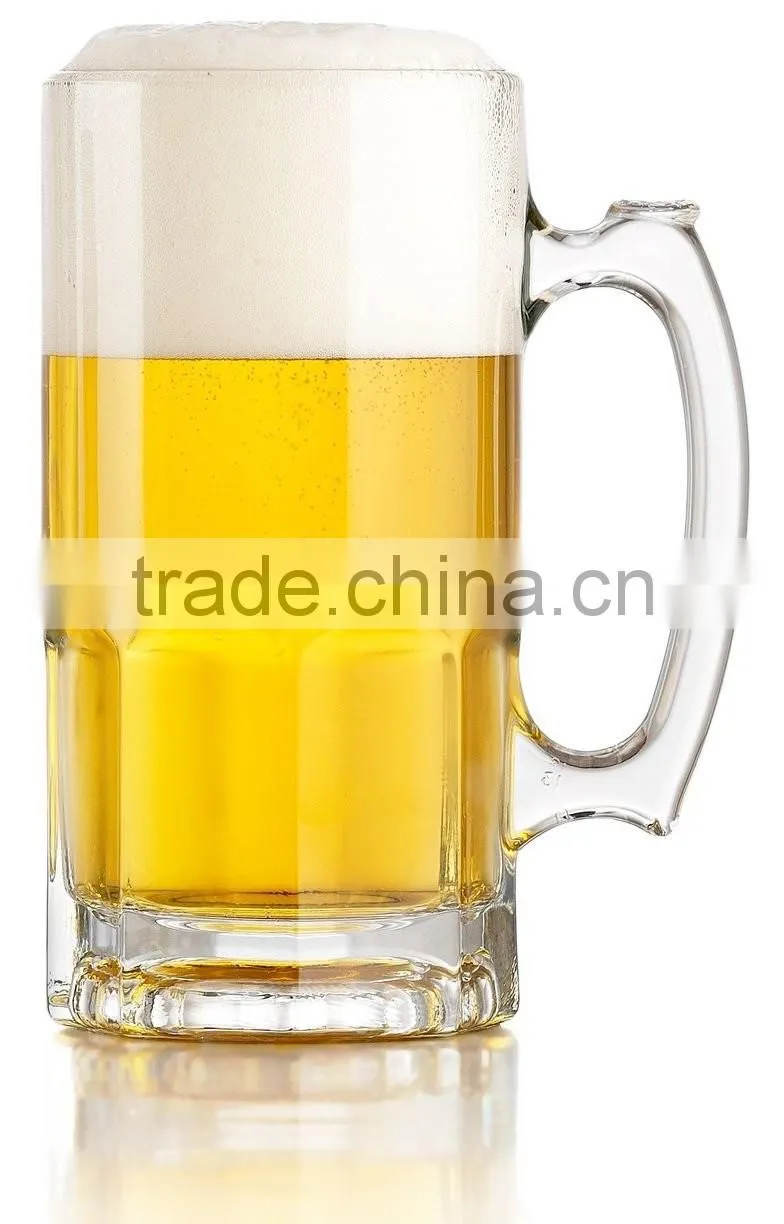 German Style Extra Large Glass Beer Mug - 34 oz