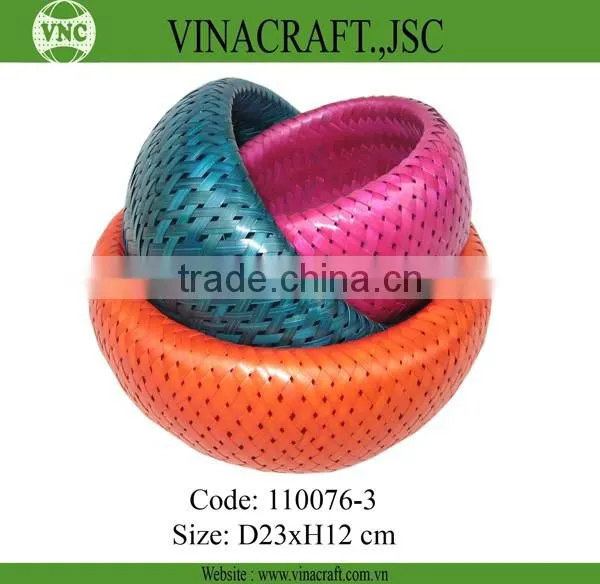 Bamboo bread basket with double wall