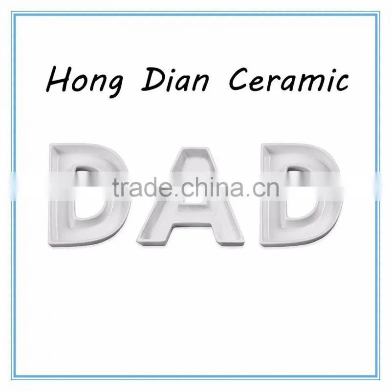 DAD Ceramic Candy Dish Set ,porcelain dinner plate