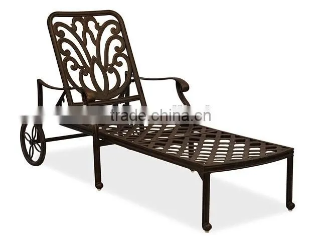 SIGMA cast aluminum furniture back adjustable sun lounger
