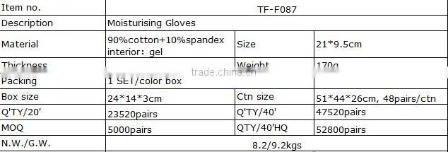 Moisturising Gloves/ Beauty hands gloves/cosmetic hand glove/gel glove/glove with gel