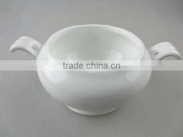 small porcelain tureen with handle
