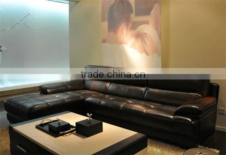luxury furniture chesterfiled coner leather sofa