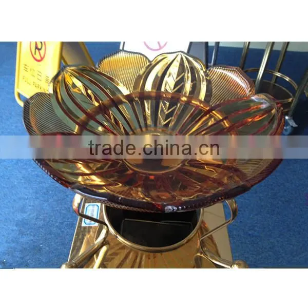 Newest design royal friut /candy/ ash plate/ High quality glass centerpiece crystal fruit plate/ ashtray BHL-P22