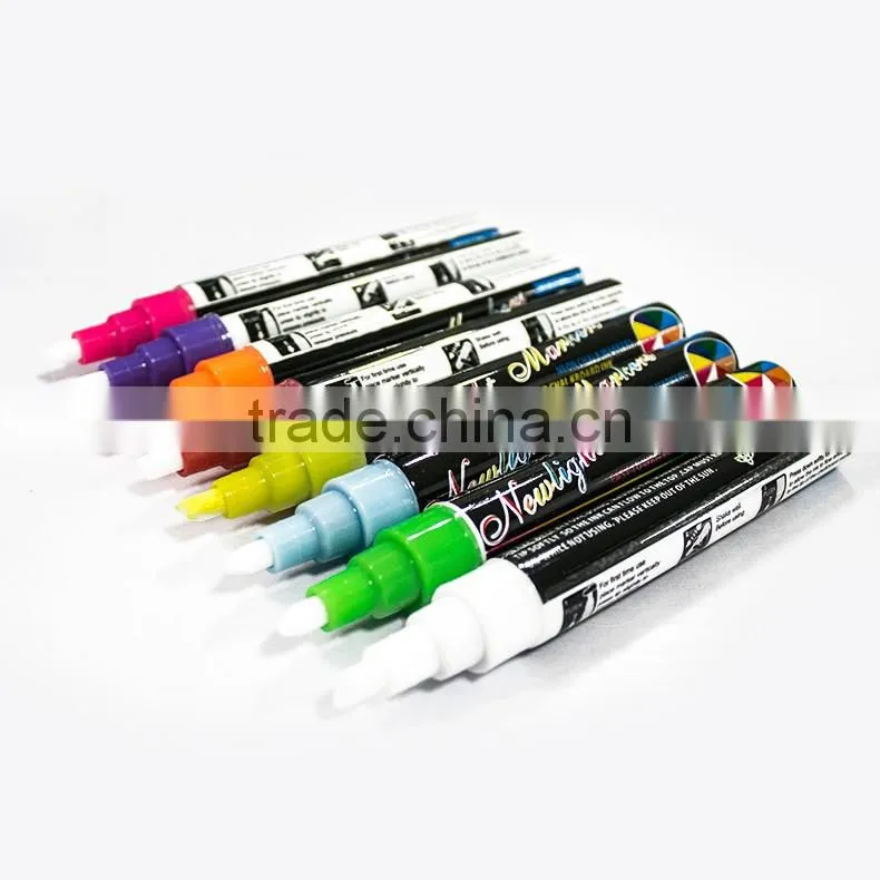 Fluorescent pen newlight , high end marker pen, easy to clean. Safe to skin and body