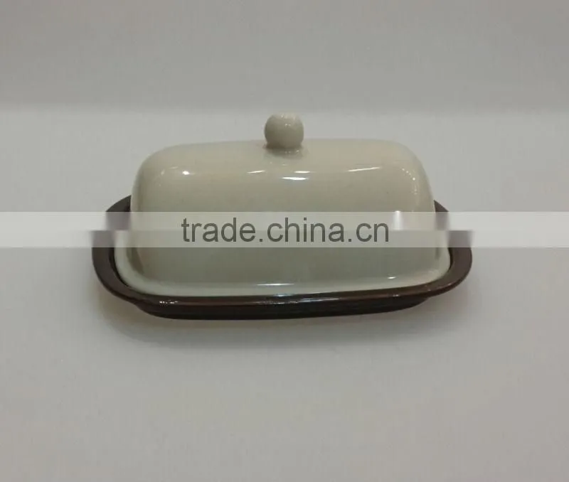 Factory direct wholesale ceramic dip snack butter dish