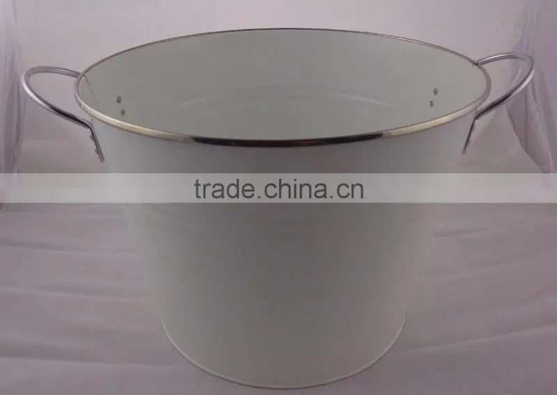 Powder coated water bucket ice bucket yellow