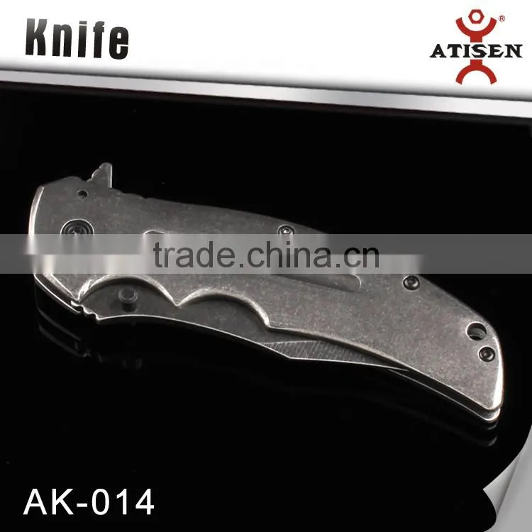New Design 3Cr13+Stainless Steel Stone Wash Camping Knife