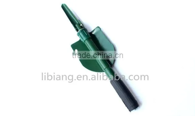 Dual purpose spade shovel antiskid handle