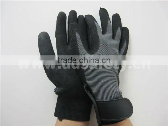 DDSAFETY 2017 Grey Nylon Gloves With Nitrile Coated Safety Working Glove