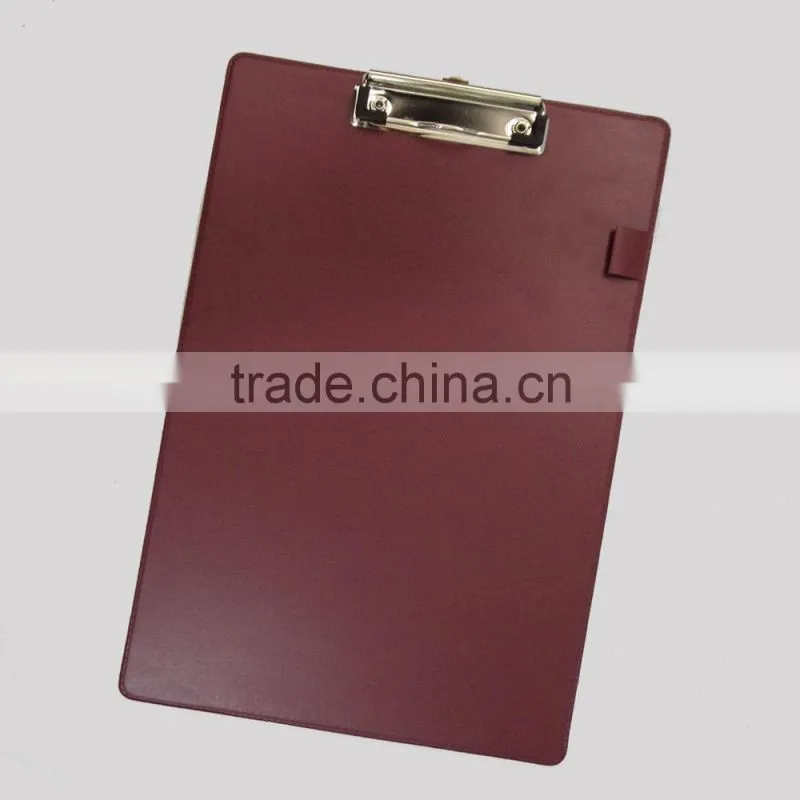 FC size office PVC plastic clipboard with pen holder
