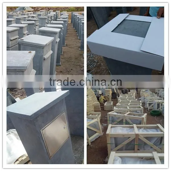 blue limestone letterbox