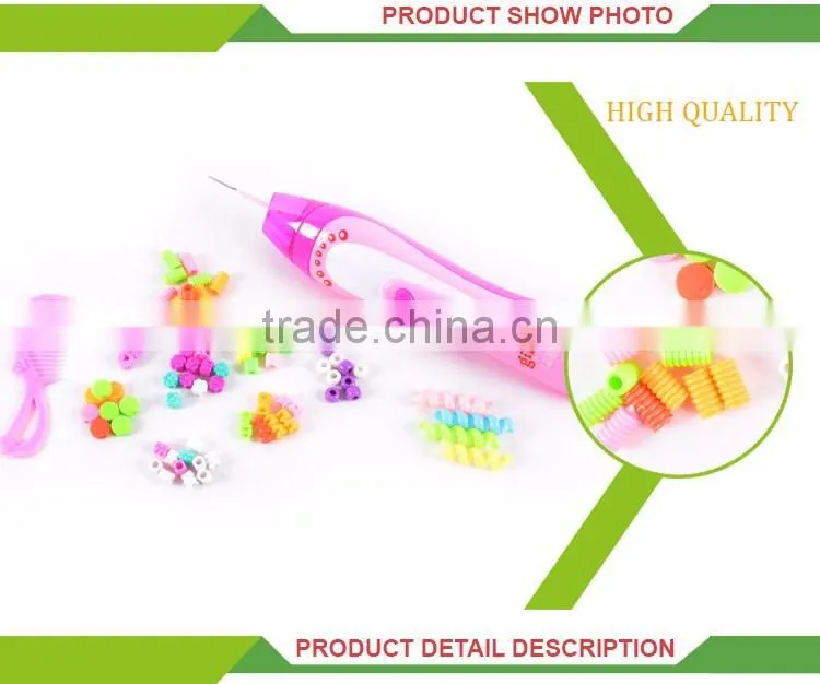 Hot selling girls toy fashion hair diy pyssla beads jewelry set