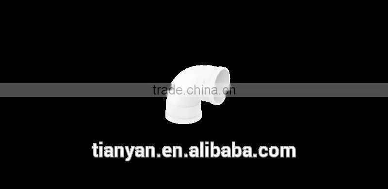 Factory price Manufacturer good quality PVC Fitting UPVC Rubber Joint plastic fitting for drainage GB 90 deg elbow