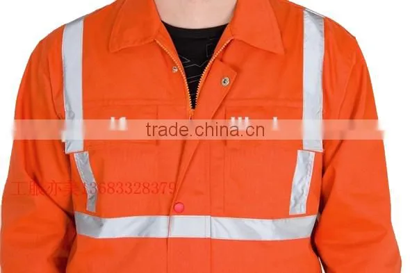 EN11612 100%cotton flame retardant workwear T/C 65/35 antistatic garment,waterproof oil repellent uniform