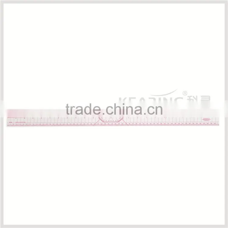 Kearing 1.2mm thick 20cm&8" flexible garment ruler for sewing garment measurement in sandwich line printing #B-56