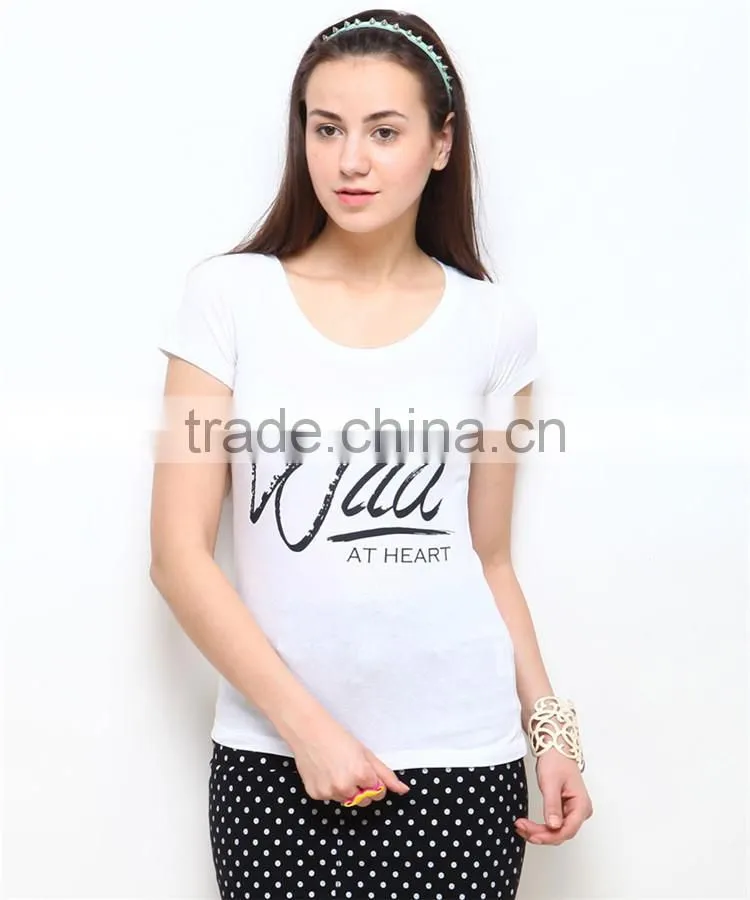 Wild white t-shirts slim body tight t-shirts