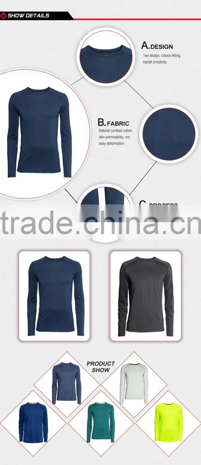 latest style soft sports wear costumes for man