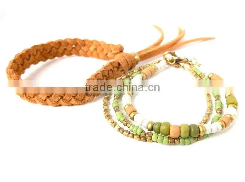 suede leather wrap Bracelet, handwoven leather Bracelet, Bohemian bracelet, braided Friendship bracelet