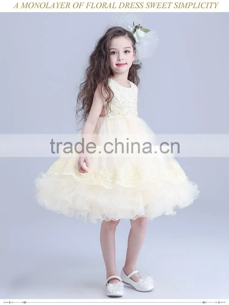 Hot Designs Children Alibaba Handmade Flower Girl Dress Patterns Cute Dresses