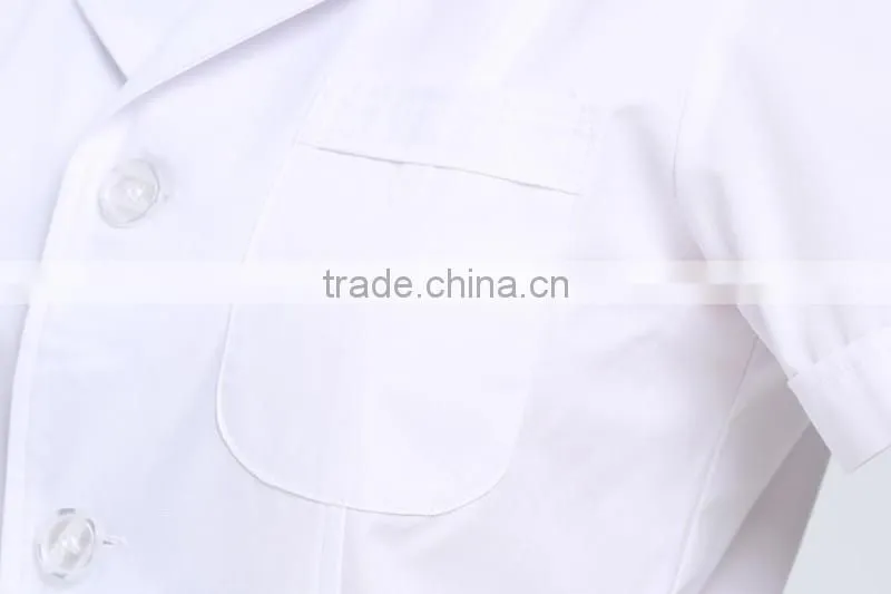 2016 Women Lab Coat Short Sleeve White Gown Nurse Uniform Medical Clothing for Women